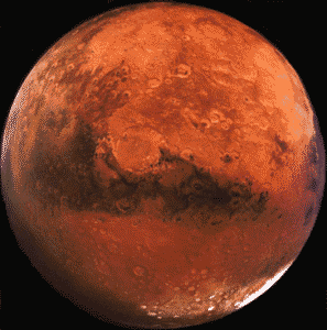 Mars the 'Red' planet.